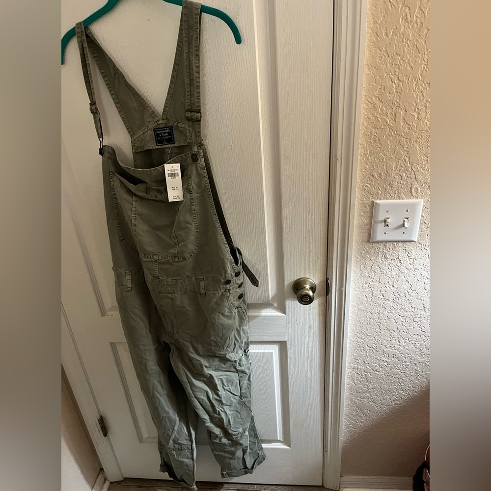 Abercrombie & Fitch Green Long Overalls